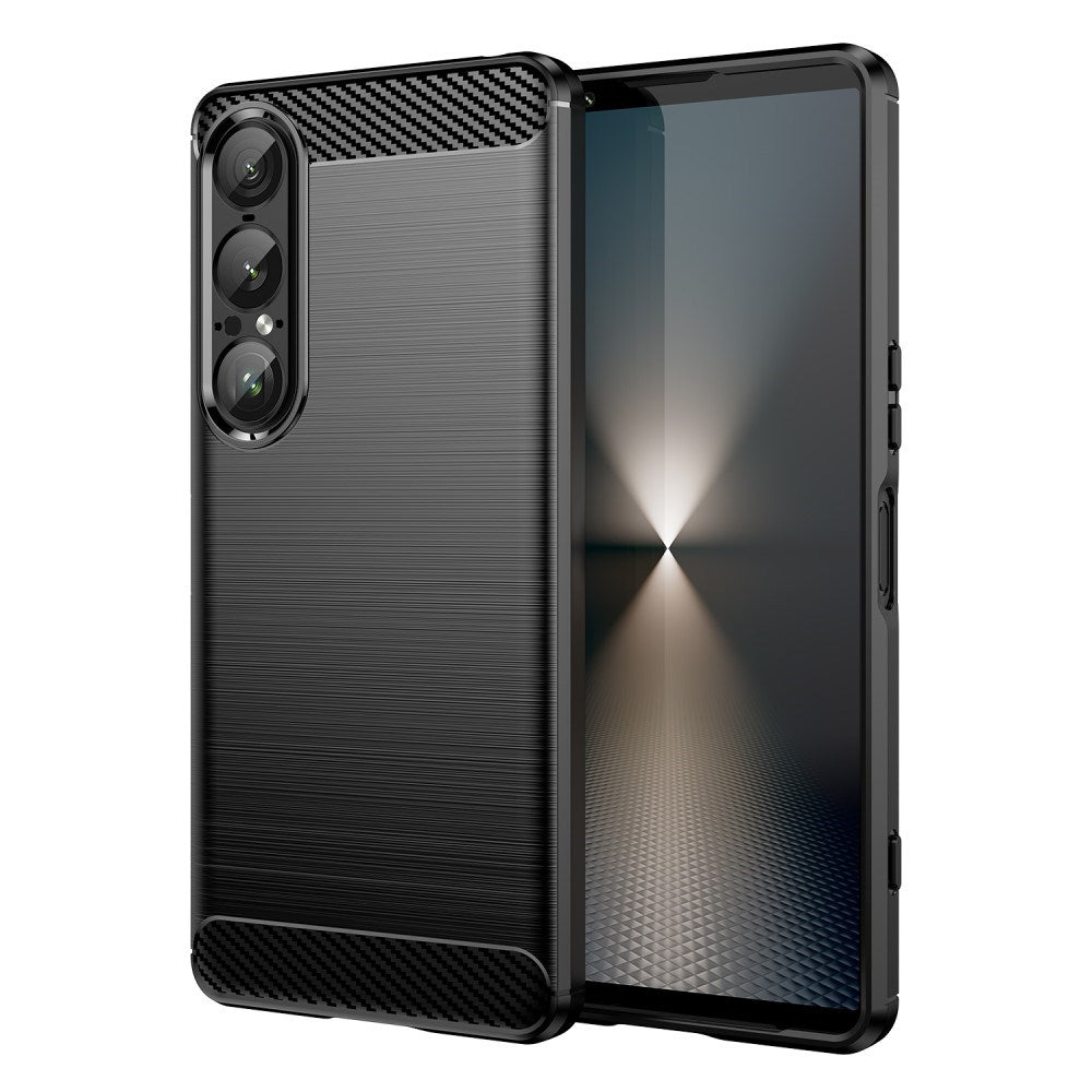 EIDERWOOD - Sony Xperia 1 VII Brushed Carbon Bagside Cover - Sort