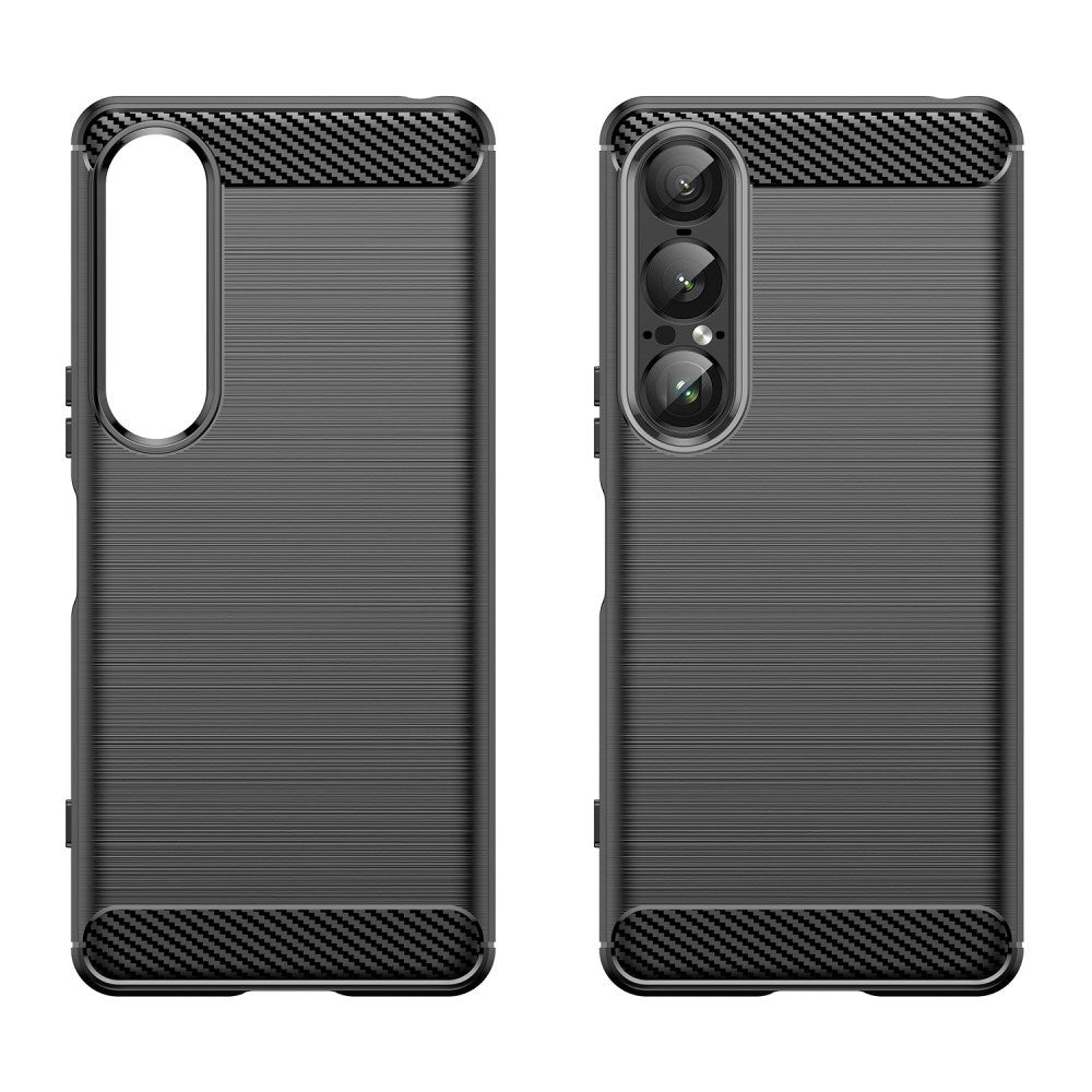 EIDERWOOD - Sony Xperia 1 VII Brushed Carbon Bagside Cover - Sort