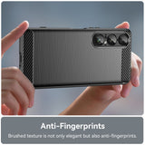 EIDERWOOD - Sony Xperia 1 VII Brushed Carbon Bagside Cover - Sort