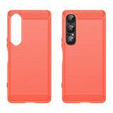 EIDERWOOD - Sony Xperia 1 VII Brushed Carbon Bagside Cover - Rød