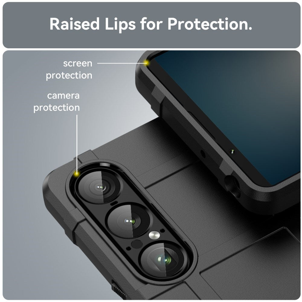 Sony Xperia 1 VII - EIDERWOOD Rugged Shield Håndværker Cover - Sort