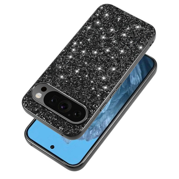 Google Pixel 10 / 10 Pro - EIDERWOOD Glitter Cover - Sølv