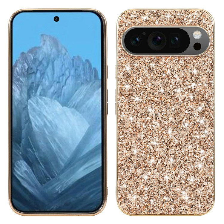 Google Pixel 10 / 10 Pro - EIDERWOOD Glitter Cover - Guld