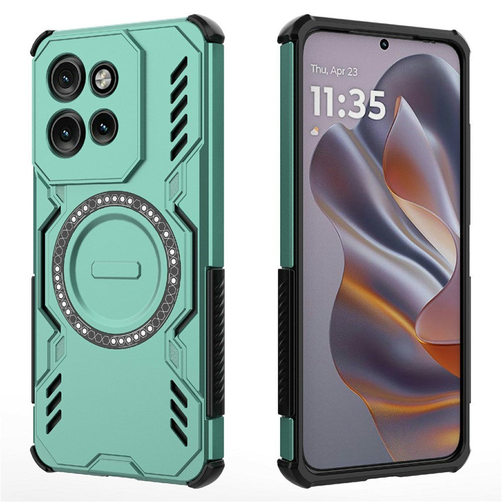 Motorola Edge 60 Neo / Edge 50 Neo / ThinkPhone 25 EIDERWOOD Håndværker Mobilcover - MagSafe Kompatibel - Grøn