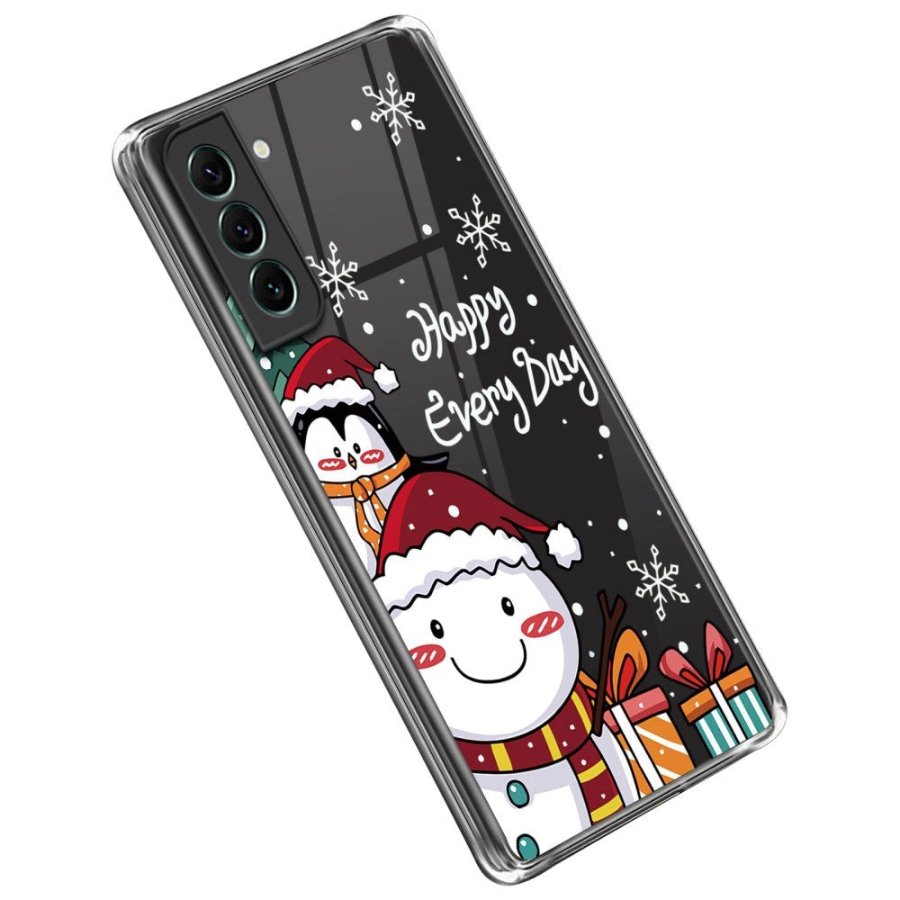 Samsung Galaxy S23 TPU Plast Julecover - Snemand og Pingvin