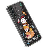 Samsung Galaxy S23 TPU Plast Julecover - Snemand, Hund og Rensdyr