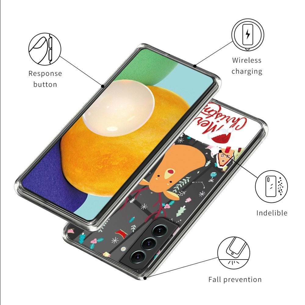 Samsung Galaxy S23 TPU Plast Julecover - Merry Christmas - Rensdyr