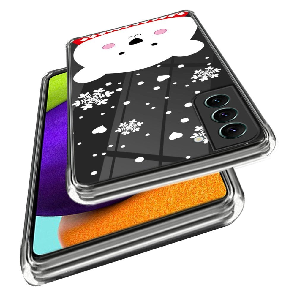 Samsung Galaxy S23 TPU Plast Julecover - Hvid Bjørn