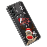 Samsung Galaxy S22 TPU Plast Julecover - Merry Christmas - Rensdyr med Nissehue