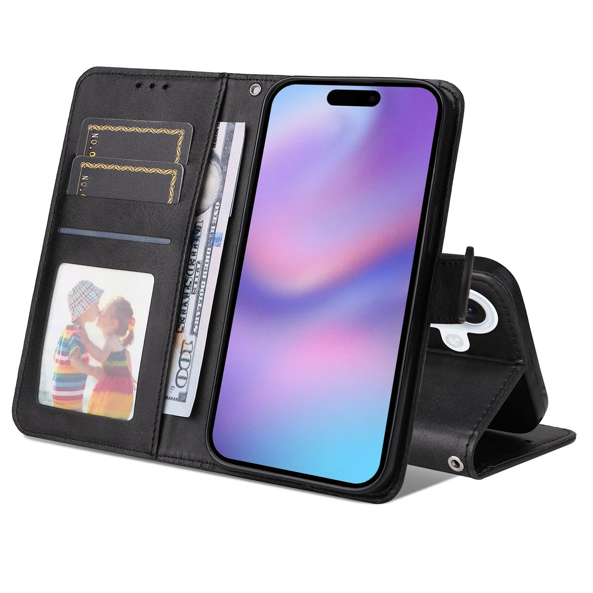 EIDERWOOD iPhone 17 Flip Cover m. Pung & Strop - Sort