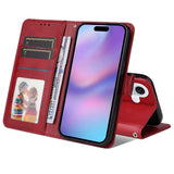 EIDERWOOD iPhone 17 Flip Cover m. Pung & Strop - Rød