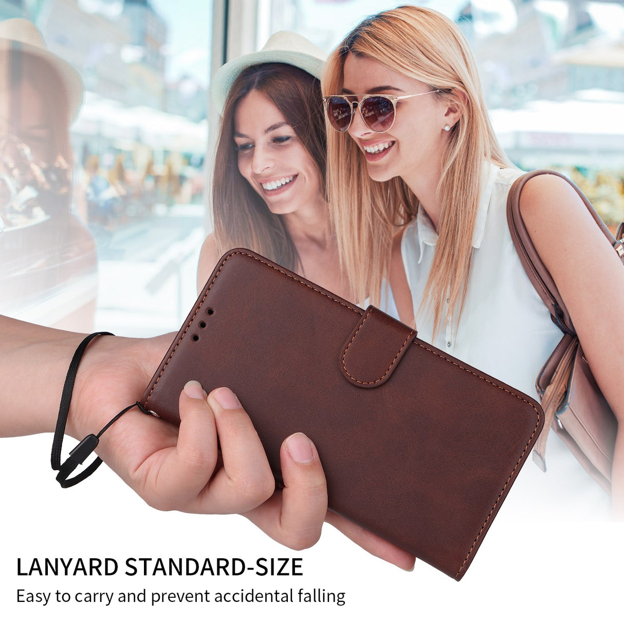 EIDERWOOD iPhone 17 Flip Cover m. Pung & Strop - Brun