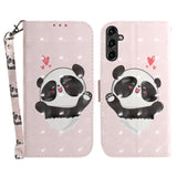 Samsung Galaxy A14 (5G) Læder Flip Cover - Glad Panda