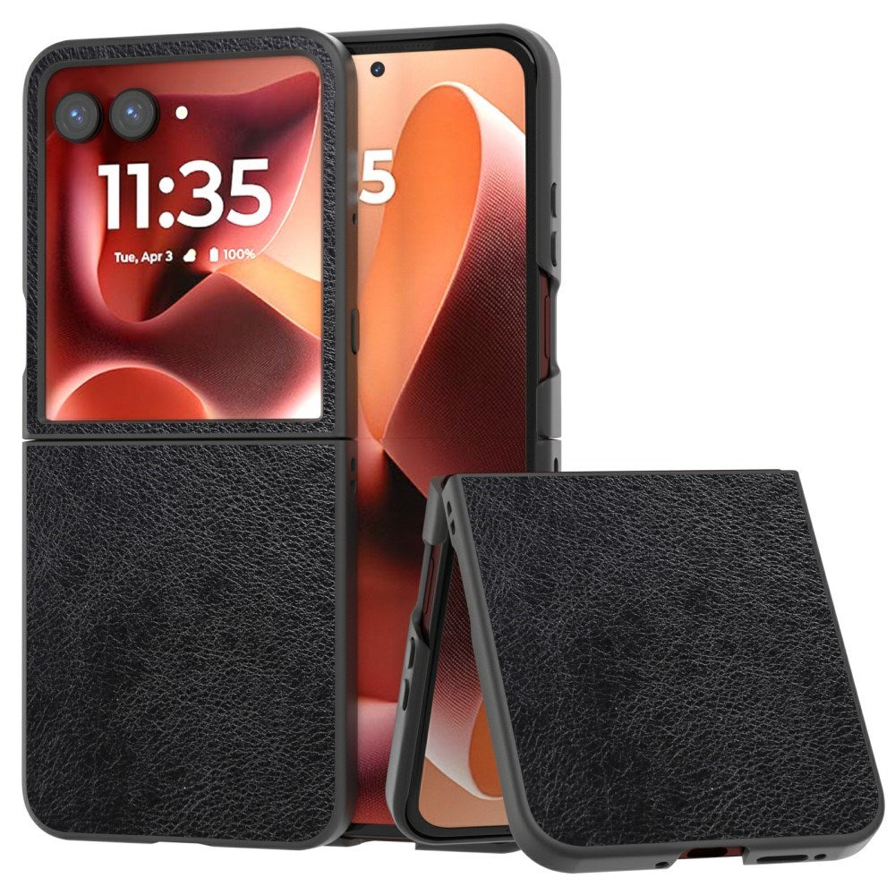 EIDERWOOD Motorola Razr 70 Ultra / Razr 60 Ultra Kunstlæder Bagside Cover - Sort