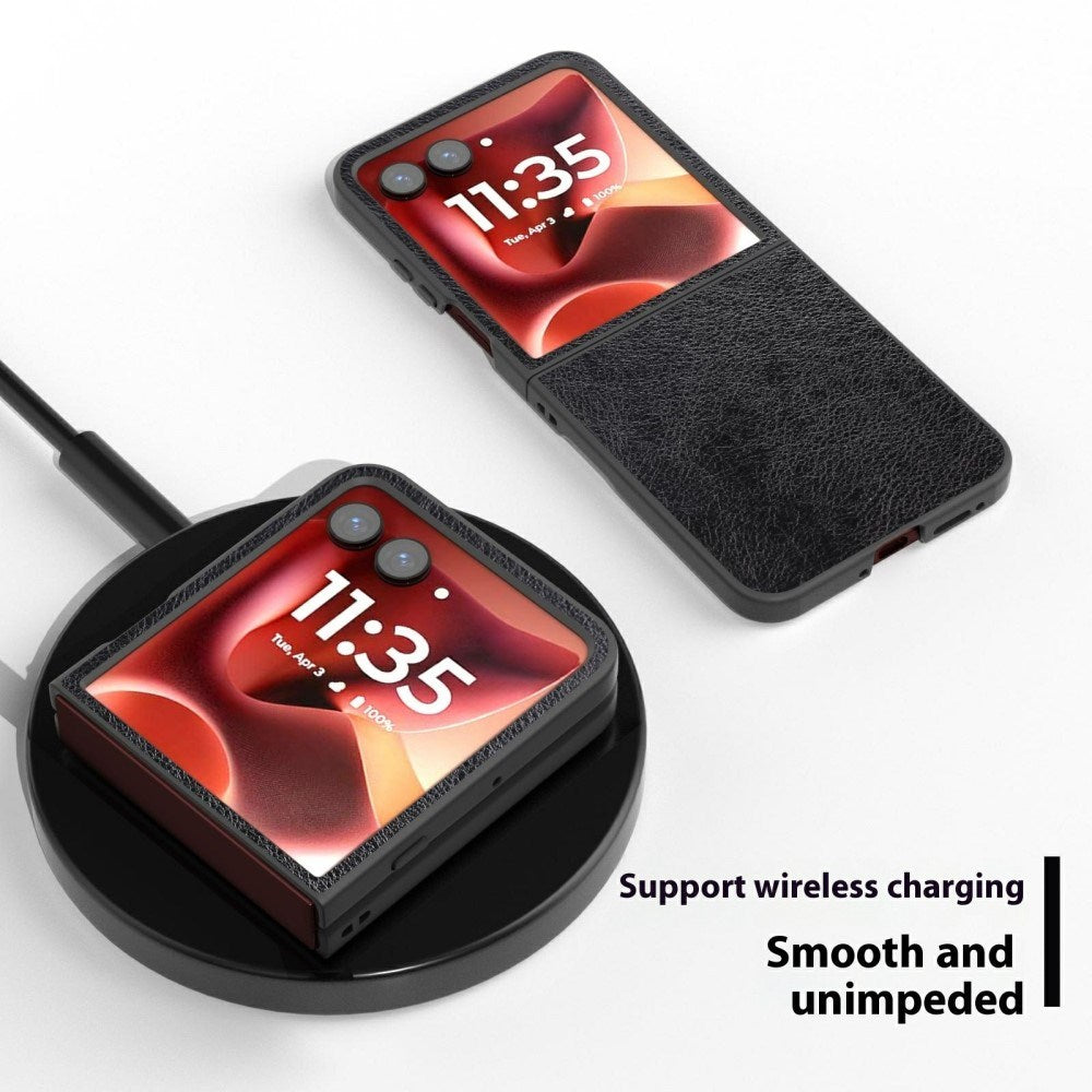 EIDERWOOD Motorola Razr 70 Ultra / Razr 60 Ultra Kunstlæder Bagside Cover - Sort