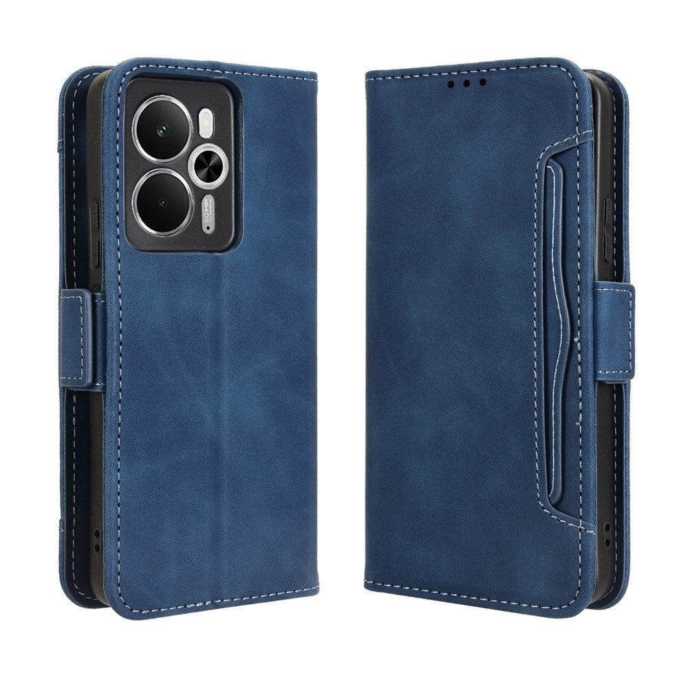 Realme 14 (5G) / 14T (5G) EIDERWOOD Kunstlæder Flip Cover m. Indbygget Kortholder - Blå