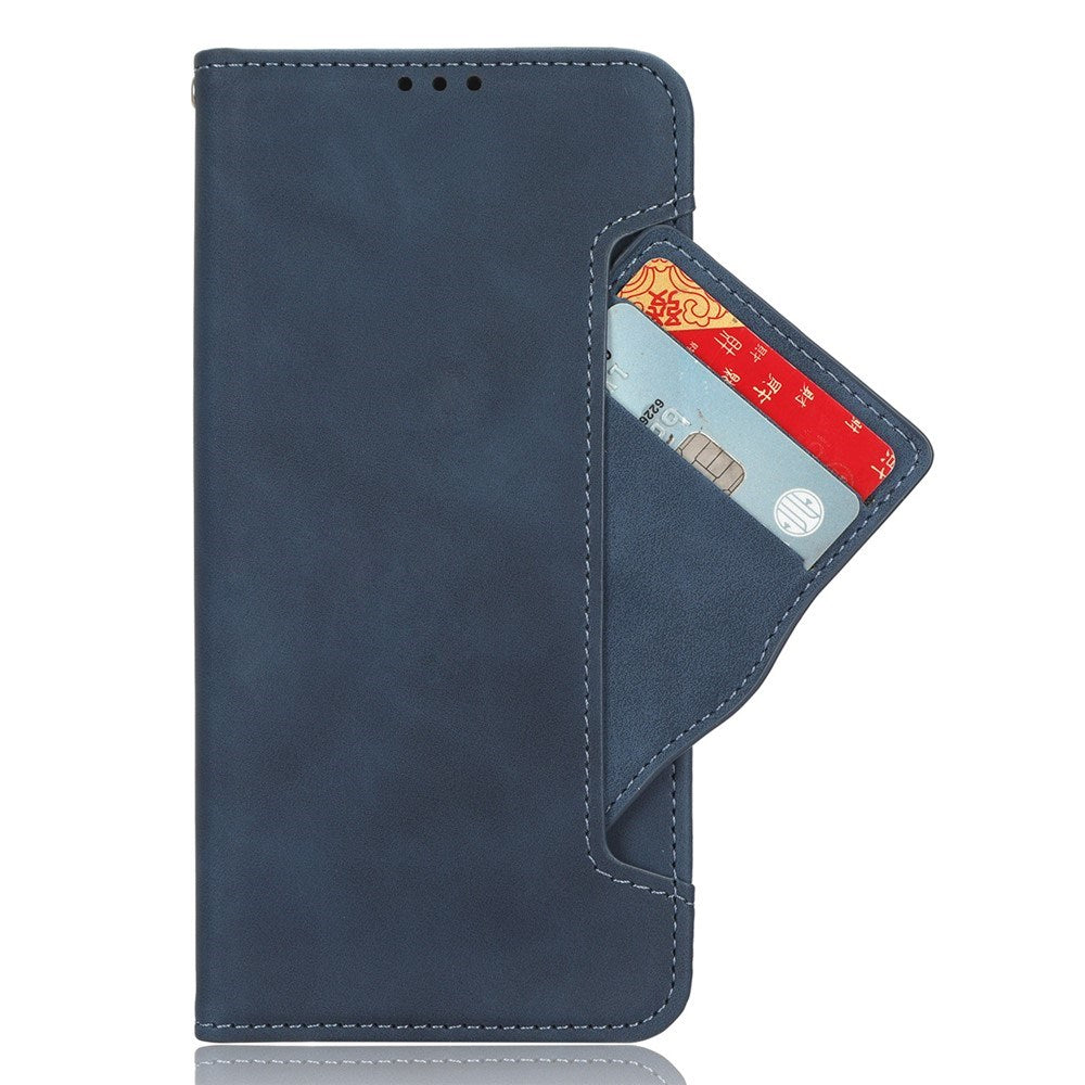 Realme 14 (5G) / 14T (5G) EIDERWOOD Kunstlæder Flip Cover m. Indbygget Kortholder - Blå