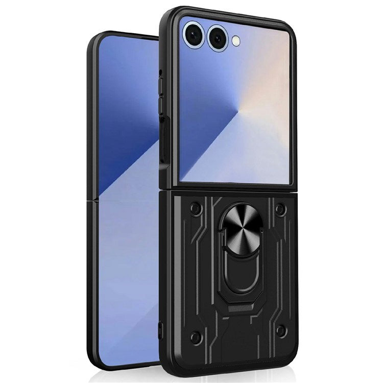 Samsung Galaxy Z Flip7 - EIDERWOOD Hybrid Håndværker Cover m. Kickstand - Sort