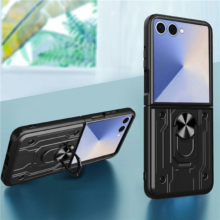 Samsung Galaxy Z Flip7 - EIDERWOOD Hybrid Håndværker Cover m. Kickstand - Sort