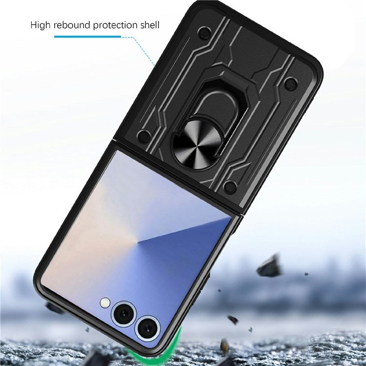 Samsung Galaxy Z Flip7 - EIDERWOOD Hybrid Håndværker Cover m. Kickstand - Sort