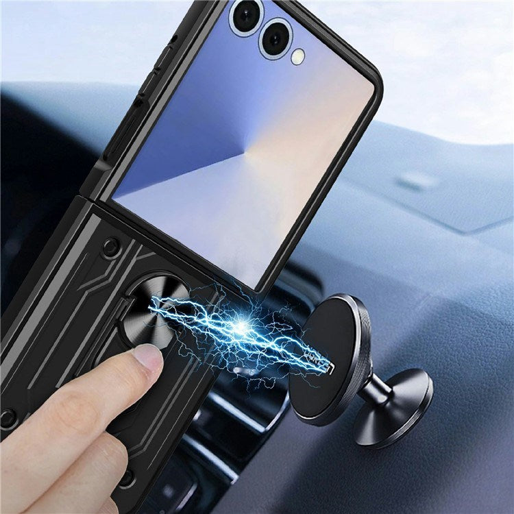 Samsung Galaxy Z Flip7 - EIDERWOOD Hybrid Håndværker Cover m. Kickstand - Hvid