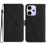 Oppo Reno14 (5G) Kunstlæder Mobilcover m. Tryk - Sort