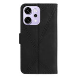 Oppo Reno14 (5G) Kunstlæder Mobilcover m. Tryk - Sort
