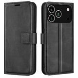 iPhone 17 Pro Max - EIDERWOOD Kunstlæder Flip Cover m. Ståfunktion & Kortholder - Sort