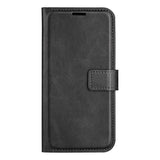 iPhone 17 Pro Max - EIDERWOOD Kunstlæder Flip Cover m. Ståfunktion & Kortholder - Sort