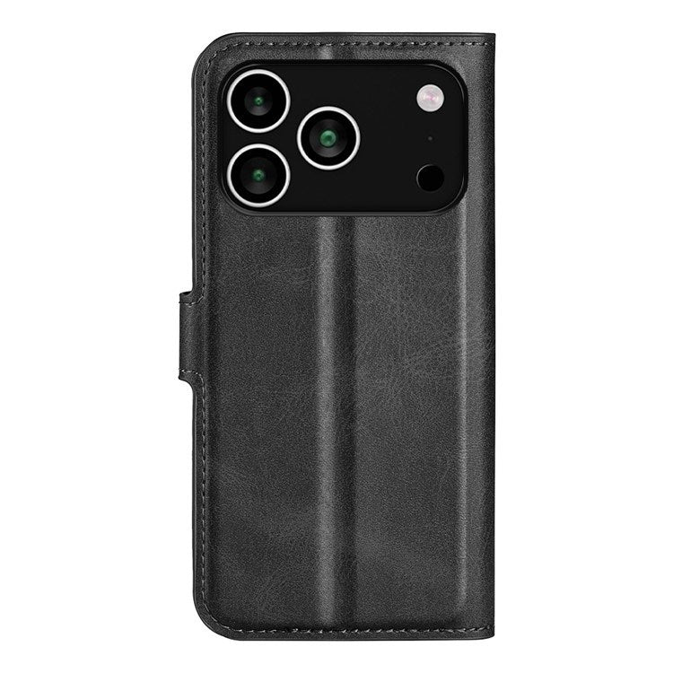 iPhone 17 Pro Max - EIDERWOOD Kunstlæder Flip Cover m. Ståfunktion & Kortholder - Sort