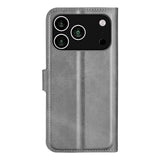 iPhone 17 Pro Max - EIDERWOOD Kunstlæder Flip Cover m. Ståfunktion & Kortholder - Grå