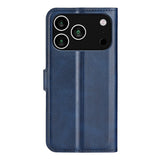 iPhone 17 Pro Max - EIDERWOOD Kunstlæder Flip Cover m. Ståfunktion & Kortholder - Blå