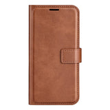 iPhone 17 Pro Max - EIDERWOOD Kunstlæder Flip Cover m. Ståfunktion & Kortholder - Lysebrun