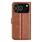 iPhone 17 Pro Max - EIDERWOOD Kunstlæder Flip Cover m. Ståfunktion & Kortholder - Lysebrun