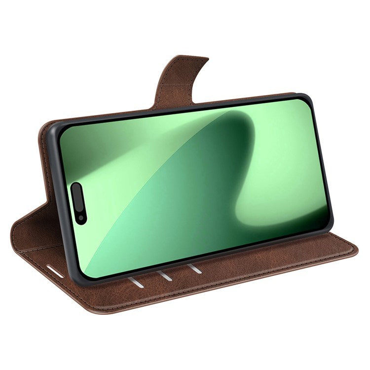 iPhone 17 Pro Max - EIDERWOOD Kunstlæder Flip Cover m. Ståfunktion & Kortholder - Brun