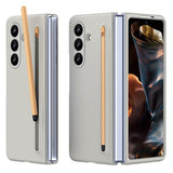 Samsung Galaxy Z Fold7 - EIDERWOOD Hårdt Plastik Cover m. Stylus - Lysegrå