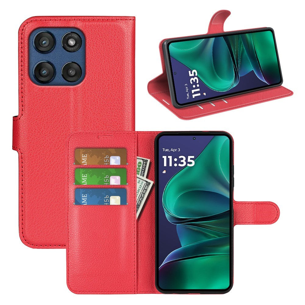 EIDERWOOD Motorola Moto G Stylus 5G (2025) Kunstlæder Flipcover m. Pung & Ståfunktion - Rød