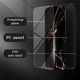 EIDERWOOD Motorola Edge 60 / Edge 60 Fusion Plastik Bagside Cover m. Glasbagside - Grøn Marmor