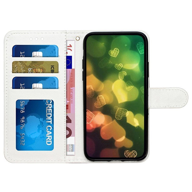 EIDERWOOD iPhone 17 Pro Max Imiteret Læder Flip Cover m. Pung & Rem - Sommerfugle