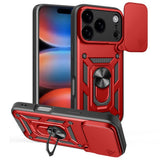 iPhone 17 Pro - EIDERWOOD Hybrid Håndværker Cover m. Kickstand & Cam Slider - Rød