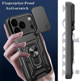 iPhone 17 Pro - EIDERWOOD Hybrid Håndværker Cover m. Kickstand & Cam Slider - Sølv