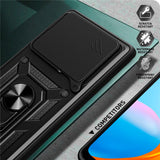 Motorola Edge 60 Pro - EIDERWOOD Hybrid Håndværker Cover m. Magnetisk Kickstand & Cam Slider - Rød