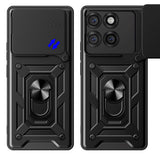 Motorola Edge 60 Pro - EIDERWOOD Hybrid Håndværker Cover m. Magnetisk Kickstand & Cam Slider - Lyserød