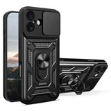 iPhone 17 - EIDERWOOD Hybrid Håndværker Cover m. Kickstand & Cam Slider - Sort