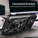iPhone 17 - EIDERWOOD Hybrid Håndværker Cover m. Kickstand & Cam Slider - Sort