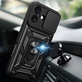 iPhone 17 - EIDERWOOD Hybrid Håndværker Cover m. Kickstand & Cam Slider - Sort