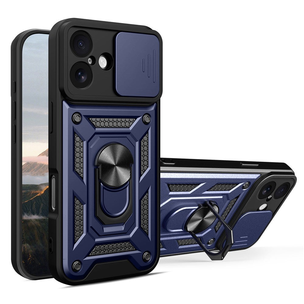 iPhone 17 - EIDERWOOD Hybrid Håndværker Cover m. Kickstand & Cam Slider - Blå