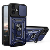 iPhone 17 - EIDERWOOD Hybrid Håndværker Cover m. Kickstand & Cam Slider - Blå