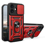 iPhone 17 - EIDERWOOD Hybrid Håndværker Cover m. Kickstand & Cam Slider - Rød
