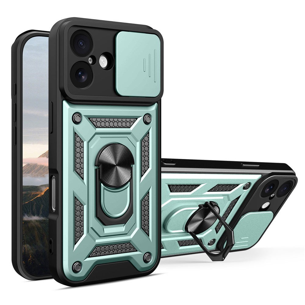 iPhone 17 - EIDERWOOD Hybrid Håndværker Cover m. Kickstand & Cam Slider - Grøn
